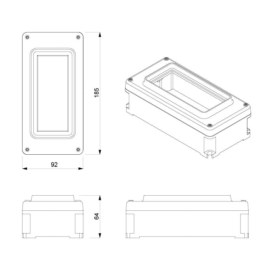 Анодированный алюминиевый ящик для электрической системы Genuit Graphite ARCH-00089551 - Вид №9