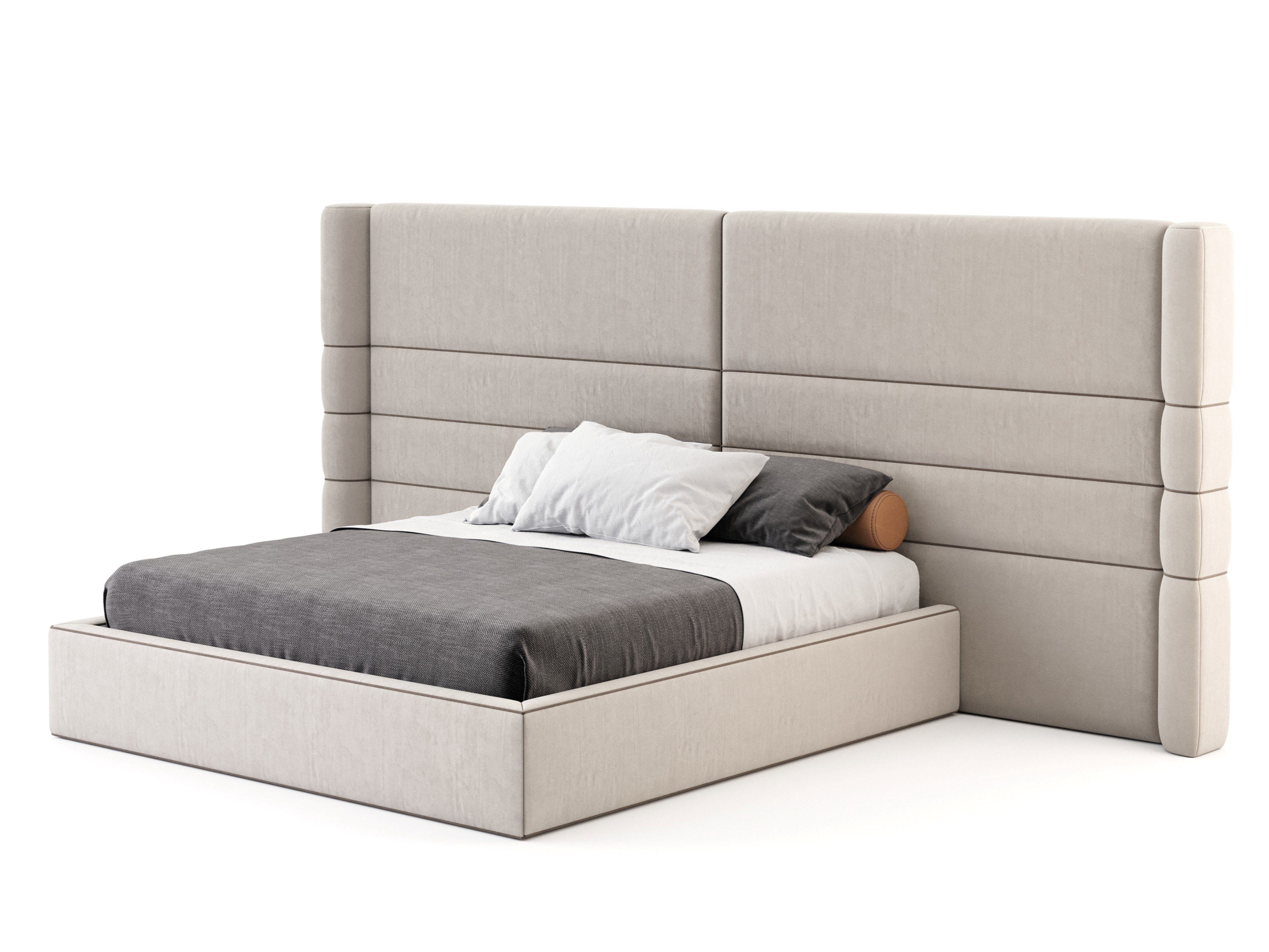 Двуспальная кровать из ткани с высоким изголовьем Stylish Club Sublime ARCH-00152816