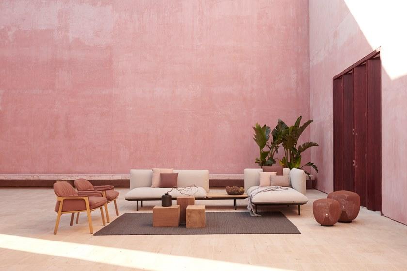 TRIBÙ Модульный угловой садовый диван из ткани Senja sun-id-1385339 - Вид №3