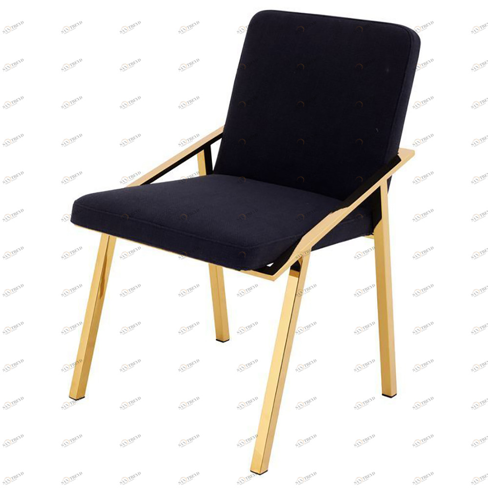 Стул белый с металлическими ножками, хром Reynolds от Eichholtz EICHHOLTZ EICHHOLTZ 060749 Черный 