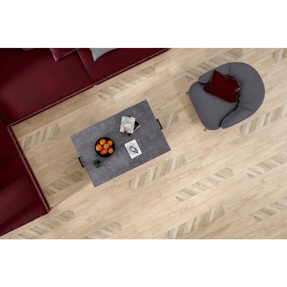 Керамогранит Golden Tile Wood Chevron 15x90 см 1.08 м² матовый цвет светло-бежевый 82731857 STLM-2012221 - Вид №5