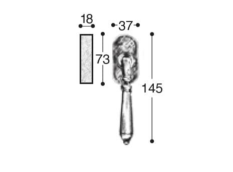 Бронзовая оконная ручка на розетке GIARA ART DESIGN-BRONZE жемчуг ARCH-00145351