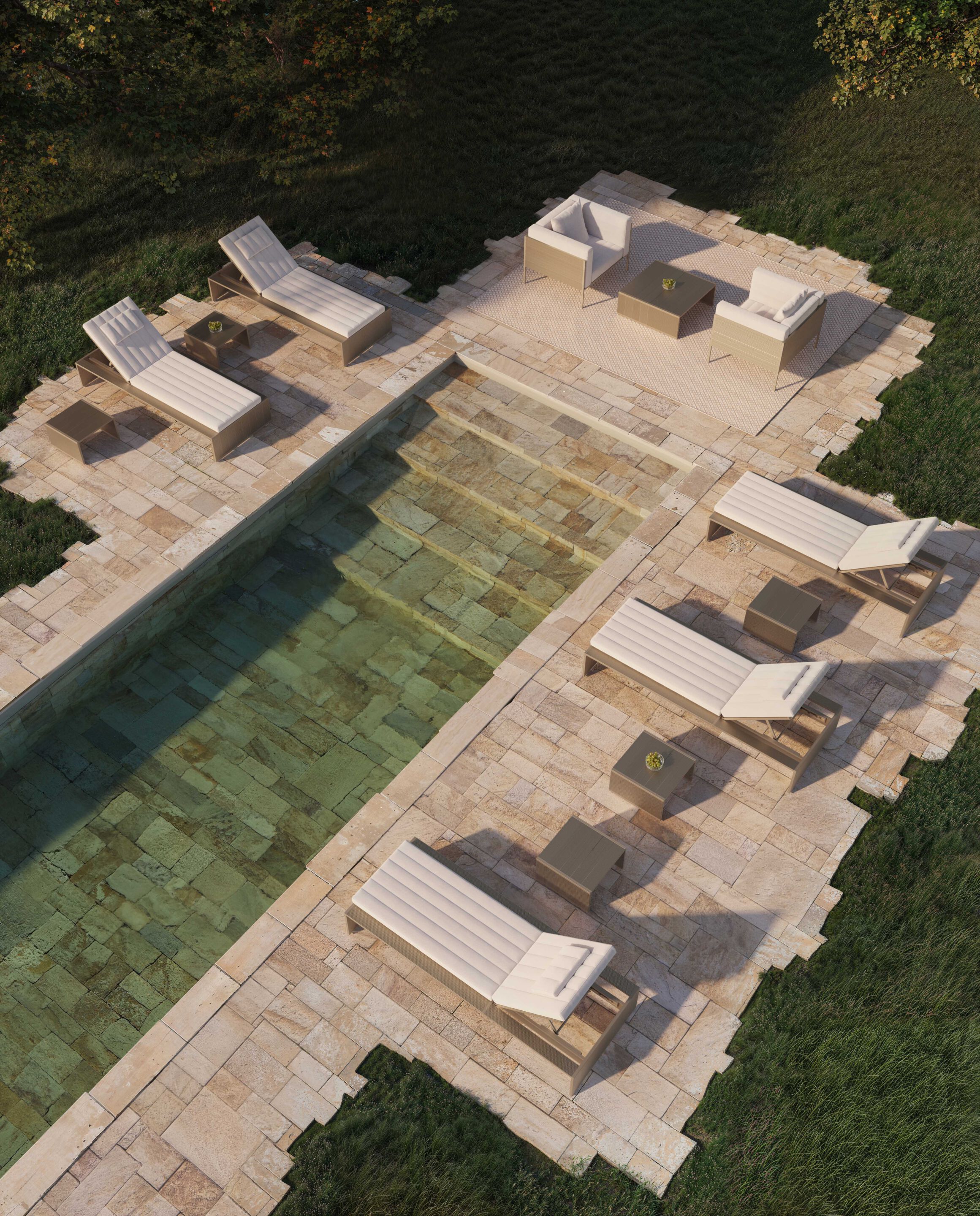 Анодированный алюминиевый квадратный журнальный столик GANDIABLASCO GBModular ARCH-00021423 - Вид №1