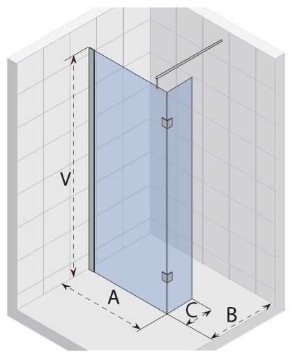 GP22200 Неподвижная стенка Riho Polar Santreyd - Вид №2