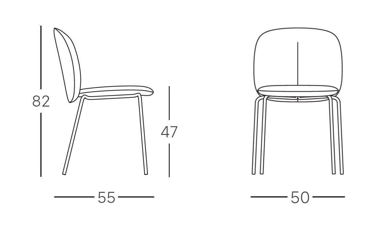 Мягкий стул из ткани S-CAB Mentha ARCH-00083500 - Вид №6
