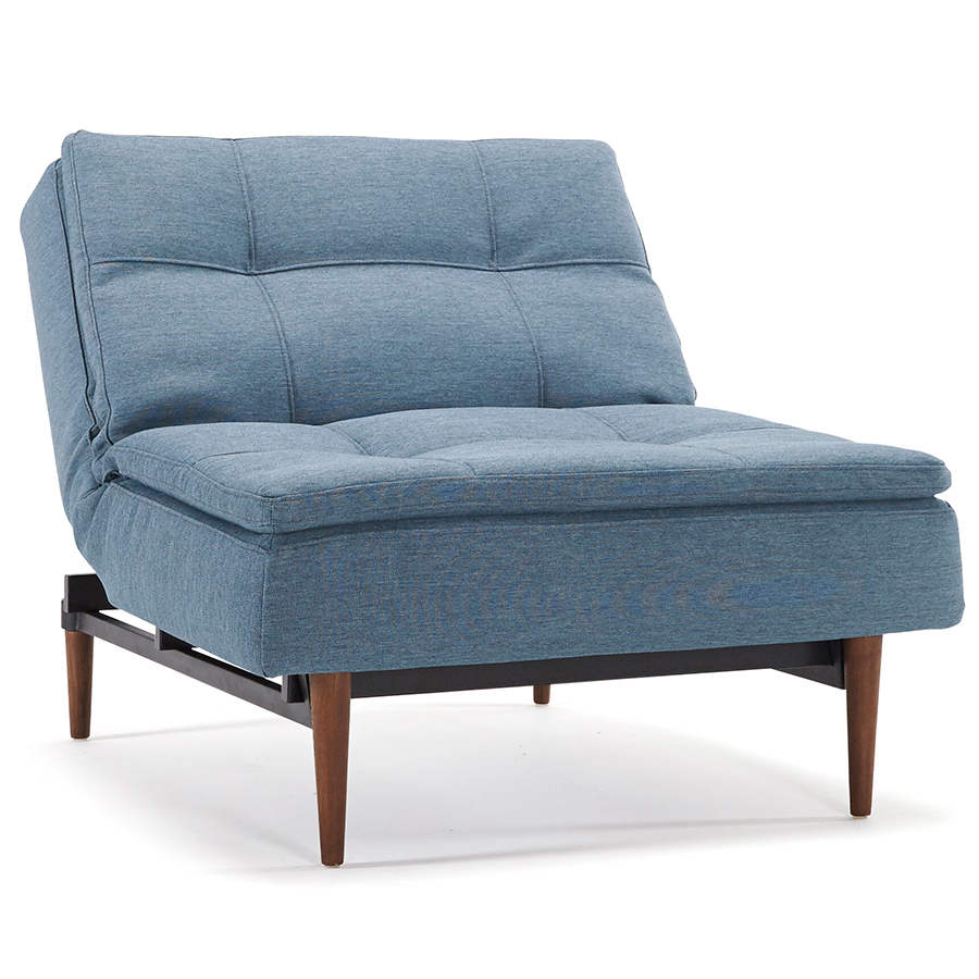 Кресло Dublexo c ножками Styletto из темного дерева и черной рамой, индиго Innovation Living DUBLEXOCH558 - Вид №3