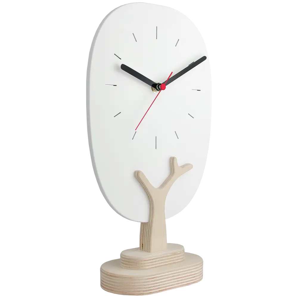 Часы настольные Troykatime Nature 90903005 прямоугольные дерево цвет белый бесшумные 17x30 см STLM-2041438