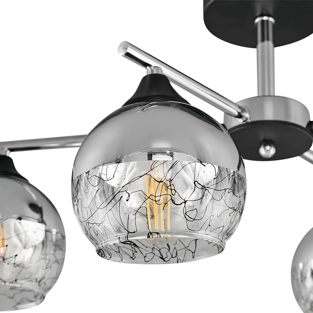 Люстра потолочная Escada 693/4P, 4 лампы, 12 м², цвет черный STLM-2208221 - Вид №5