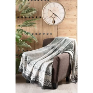 91072432 Плед Arya home Lily 200x220 см хлопок цвет синий STLM-1068652