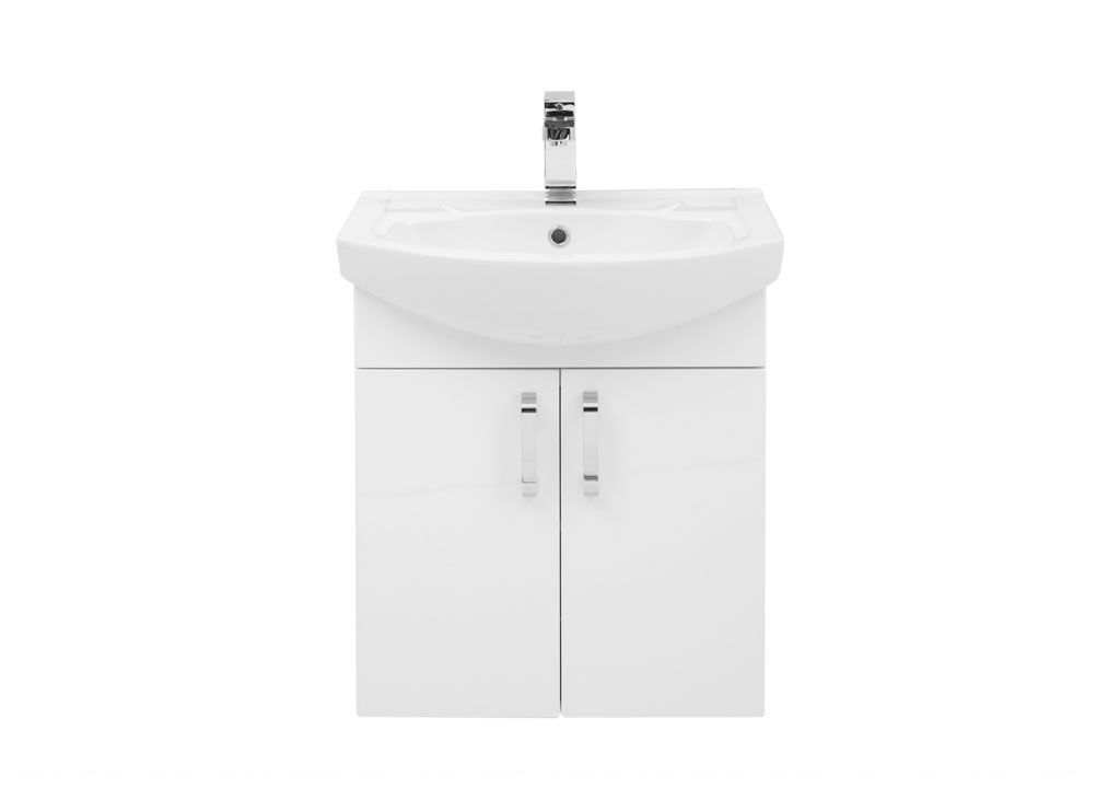 Тумба под раковину Aquanet Ирис 60 белый (2 дверцы) sun-id-270537 - Вид №2