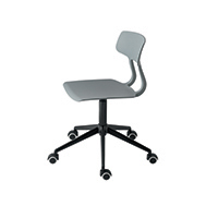 Snap 1110 Поворотный боковой стул с 5-звездочной рамой из литого под давлением алюминия на колесиках, корпус из полипропилена, регулируемая высота сиденья. Et al. Snap