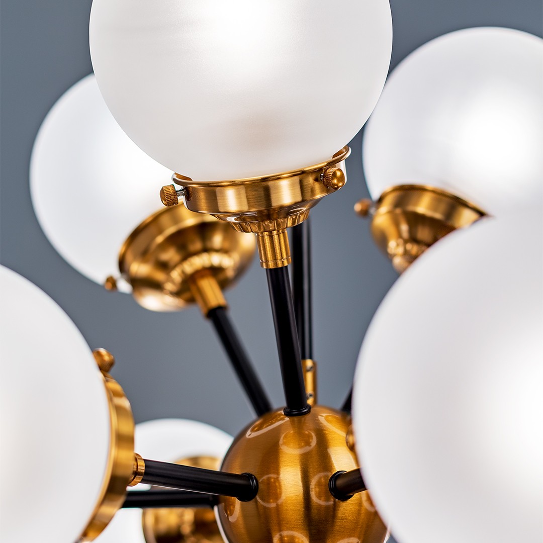 Frezia Light 1009/12 black brass/white люстра подвесная 116023 - Вид №4