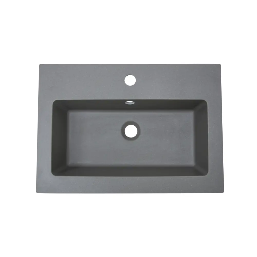 Florentina Зея — стильная прямоугольная раковина для ванной в сером матовом исполнении 88941925 STLM-1563818