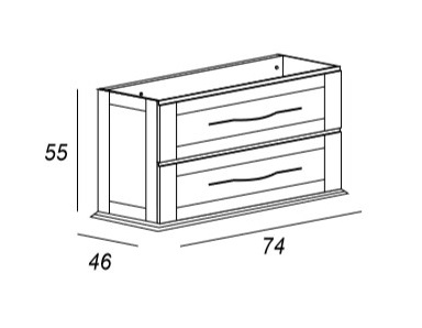 Мебель для ванной CEZARES TIFFANY 75 Nero grafite 54949 - Вид №1