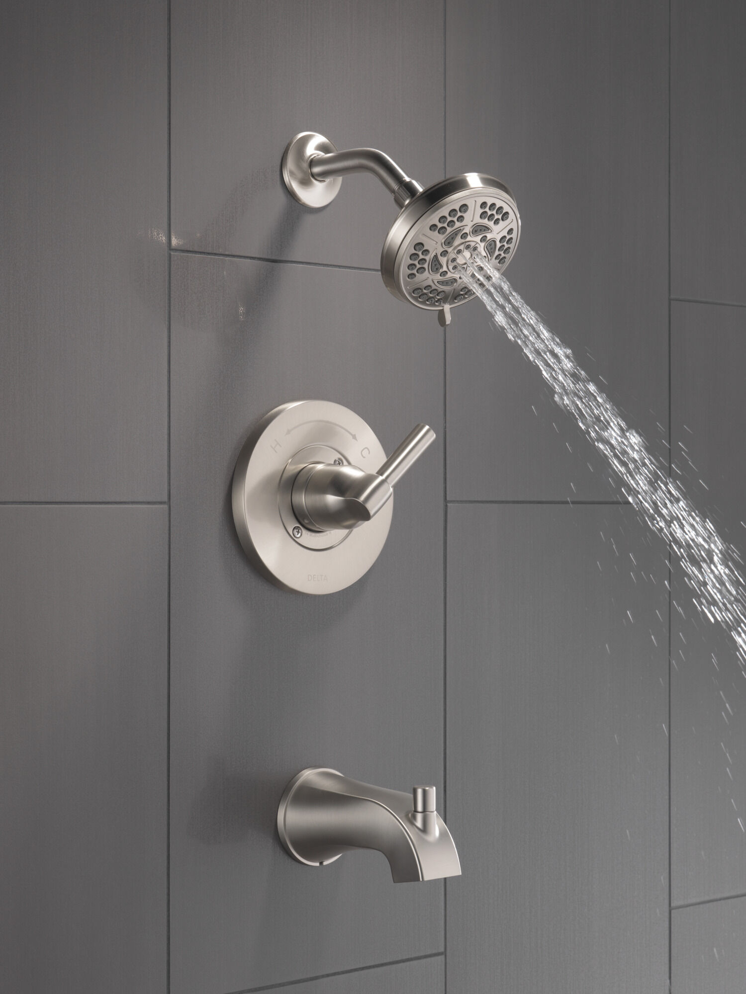 144891-SP Для ванны и душа Monitor® серии 14 Delta Faucet Becker Матовый никель Spotshield  - Вид №3