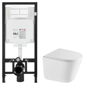 Комплект инсталляции Oli 80 Eco с безободковым унитазом Iddis Lahta