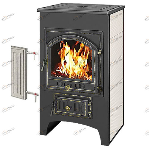 Печь-камин Везувий ПК-01 (205) с плитой и Т/О (бежевый) 5190