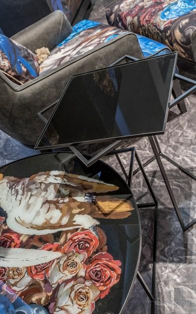 MOMENTI Низкий круглый металлический журнальный столик The black attitude sun-id-1426097 - Вид №5