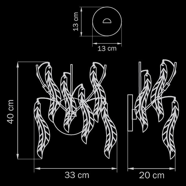 Бра Lightstar Vetro Colore 793635 LIGHTSTAR ФЛОРИСТИКА 079343 Прозрачный;хром  - Вид №1