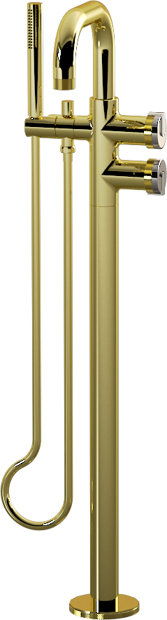 E-11557-R1PN-L1PC-PB Смеситель напольный отдельностоящий (внешняя часть) GRAFF MOD+