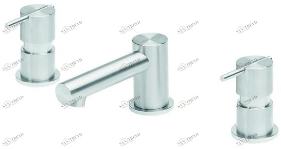 Water Evolution Смеситель для умывальника из нержавеющей стали с 3 отверстиями S22 sun-id-1484905