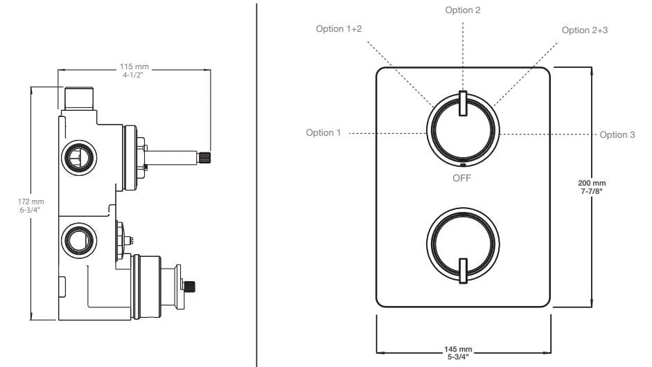 Встраиваемый термостатический набор для ванны с ручным душем BARIL PRO-4300-51 ARCH-00094933 - Вид №1