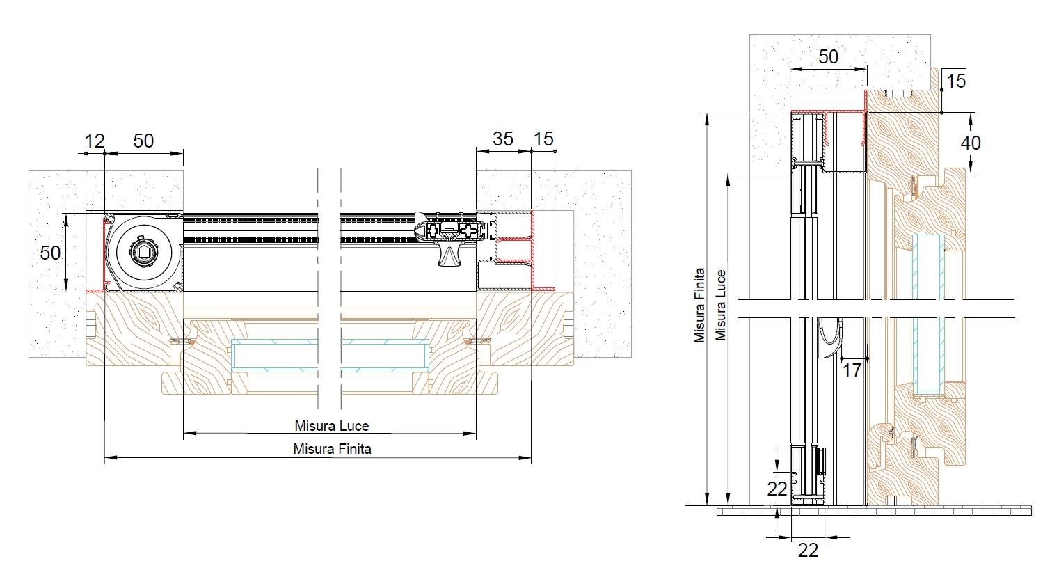 Боковая встраиваемая москитная сетка Mv Line Zanzariere - Incasso Laterale ARCH-00115485 - Вид №2