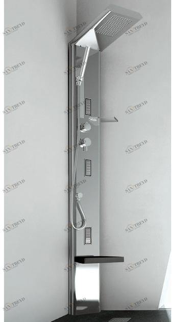 Gruppo Geromin Душевая стойка стальная угловая с душевой лейкой Quarantacinque sun-id-1439859