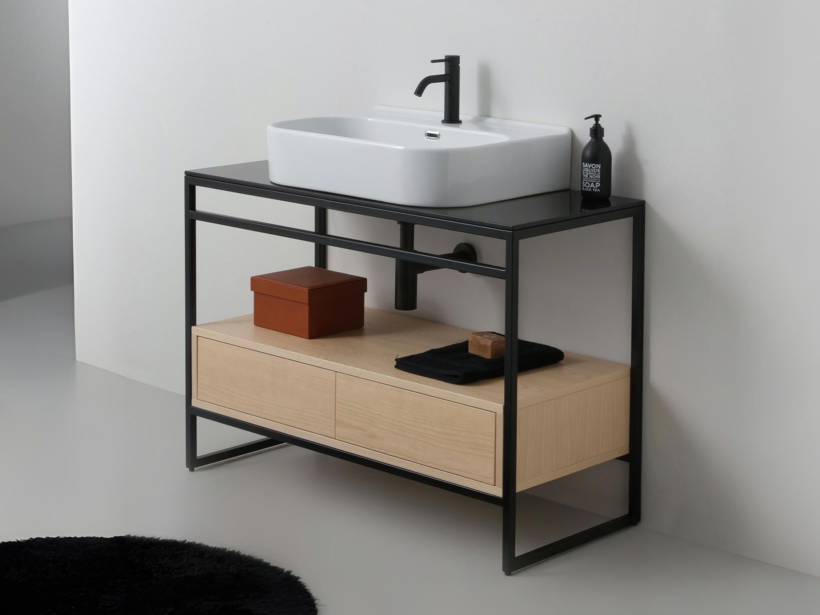 Стальной умывальник с ящиками Olympia Ceramica ALONE ARCH-00131864