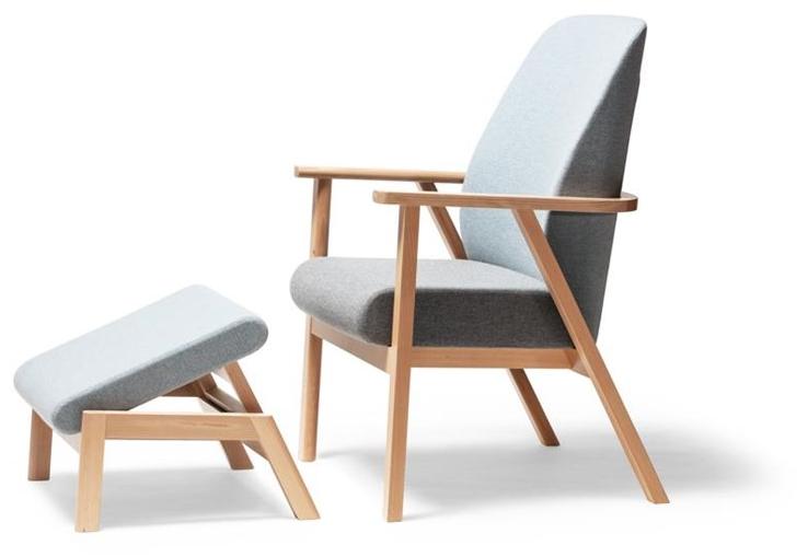 TON Кресло с обивкой из ткани с подставкой для ног Santiago 02 sun-id-1413957 - Вид №2