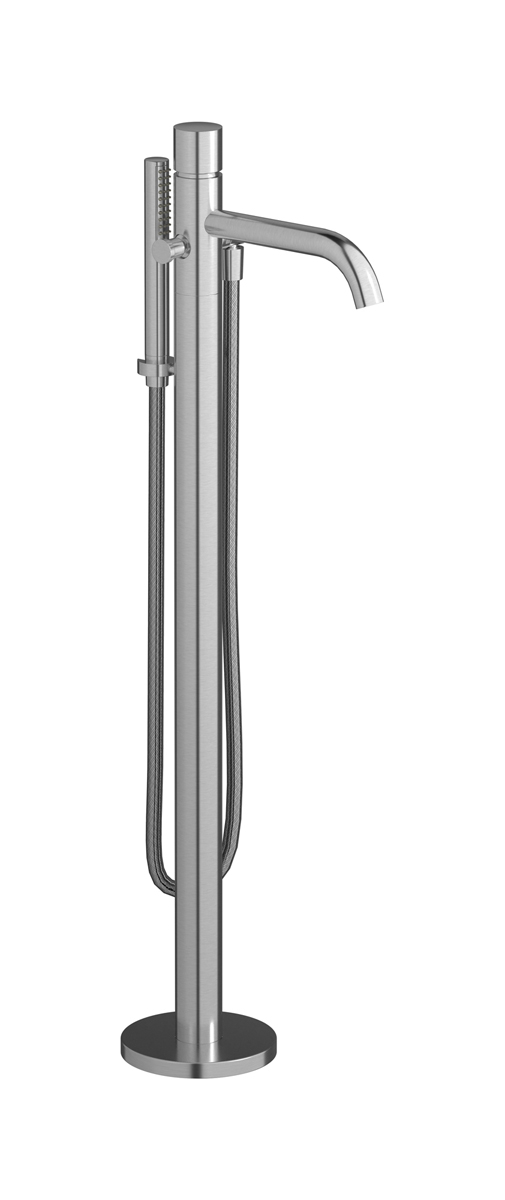 Напольный смесиель для ванны с встроенным душем. WE ARE IB rr399ss Brushed Nickel Brera