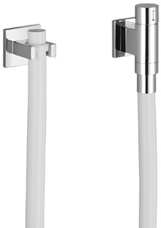 WATER TUBE Настенное колено Кнайпа с держателем шланга и отдельными розетками FlowReduce - матовое светлое золото