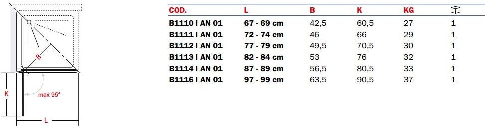 INDA® Душевая кабина стеклянная с распашной дверцей Praia design sun-id-1449853 - Вид №1