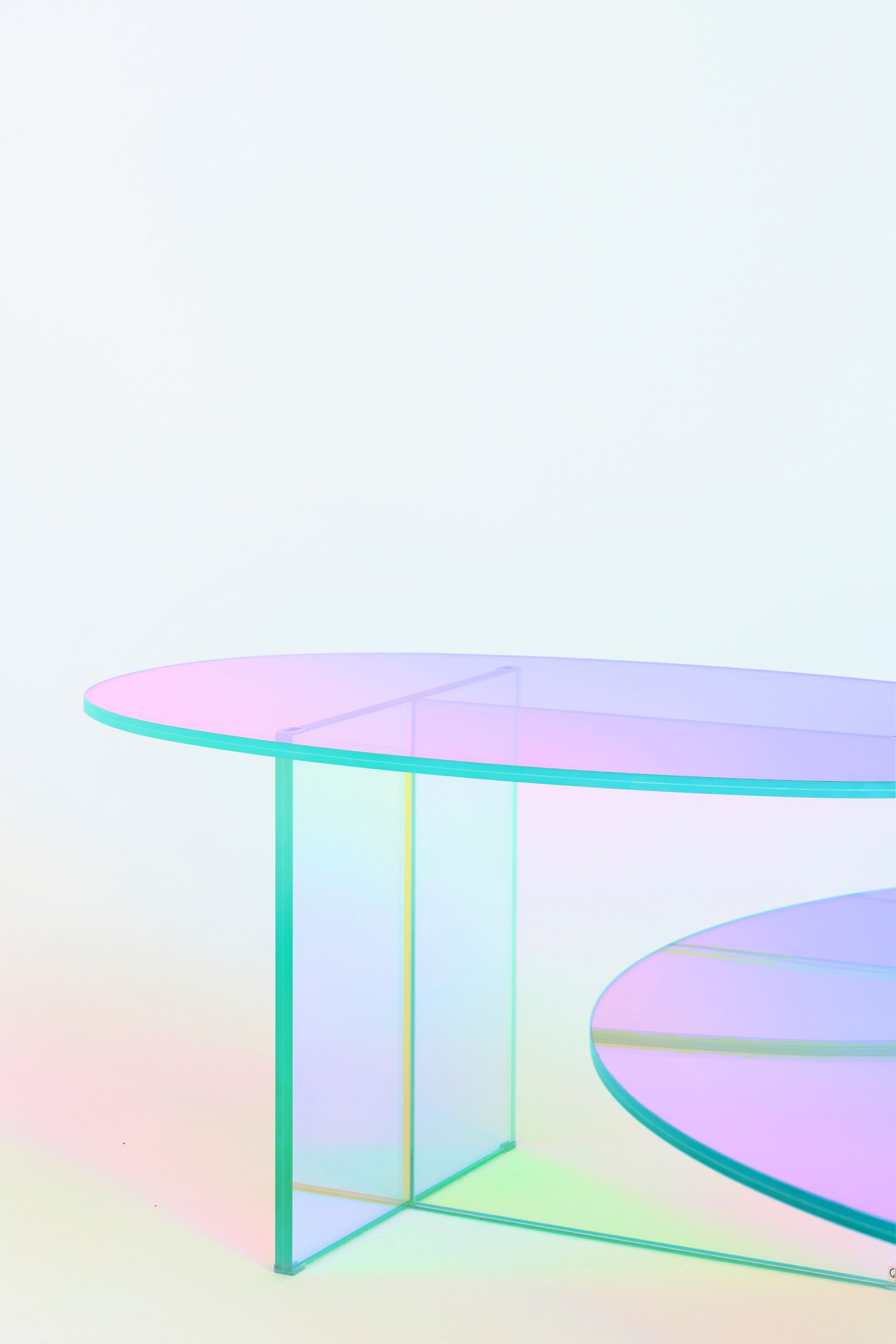 Кристалл овальный низкий журнальный столик Glas Italia Shimmer ARCH-00062871 - Вид №3