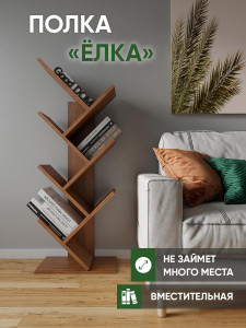 90661050 Полка 40x103x22 см ЛДСП цвет орех нагрузка на полку до 15 кг STLM-0327397 GOOD-ДОМ