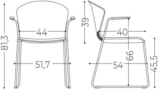 ACTIU Штабелируемое кресло-санки Whass sun-id-1404414 - Вид №19