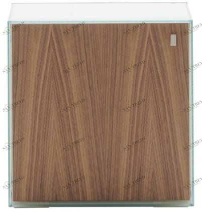 Frauflex Квадратная тумбочка из дерева и стекла с подсветкой sun-id-1355957