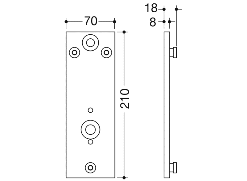 900.50.001XA Монтажная пластина HEWI Stützen  - Вид №1
