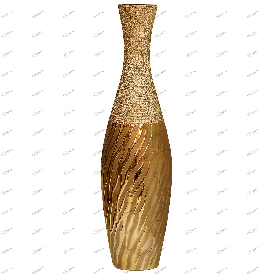 Ваза керамическая золотая Art 59 см GARDA DECOR ДИЗАЙНЕРСКИЕ 115811 Золото 
