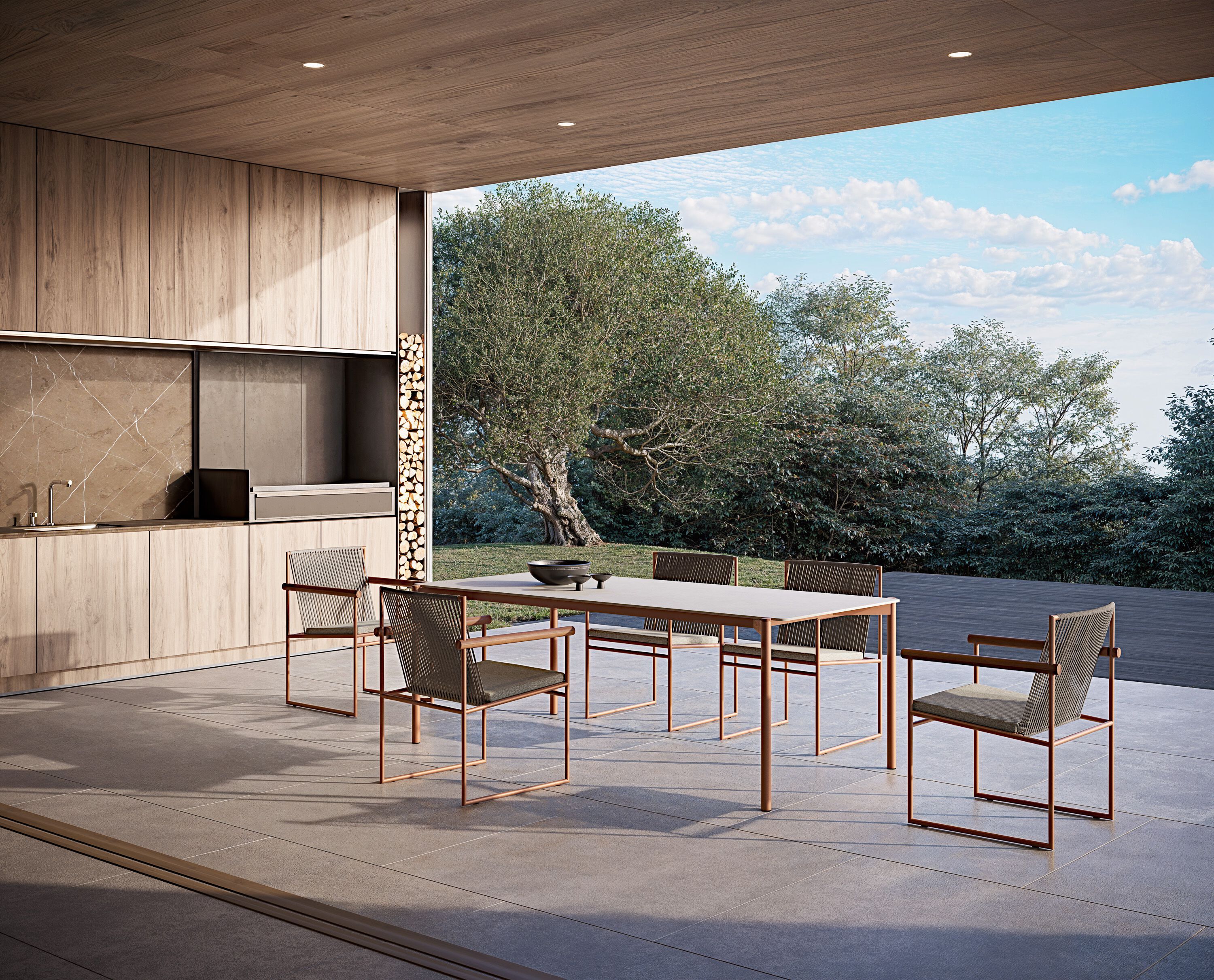 Прямоугольный садовый стол из керамогранита Atmosphera Heritage ARCH-00094694 - Вид №3