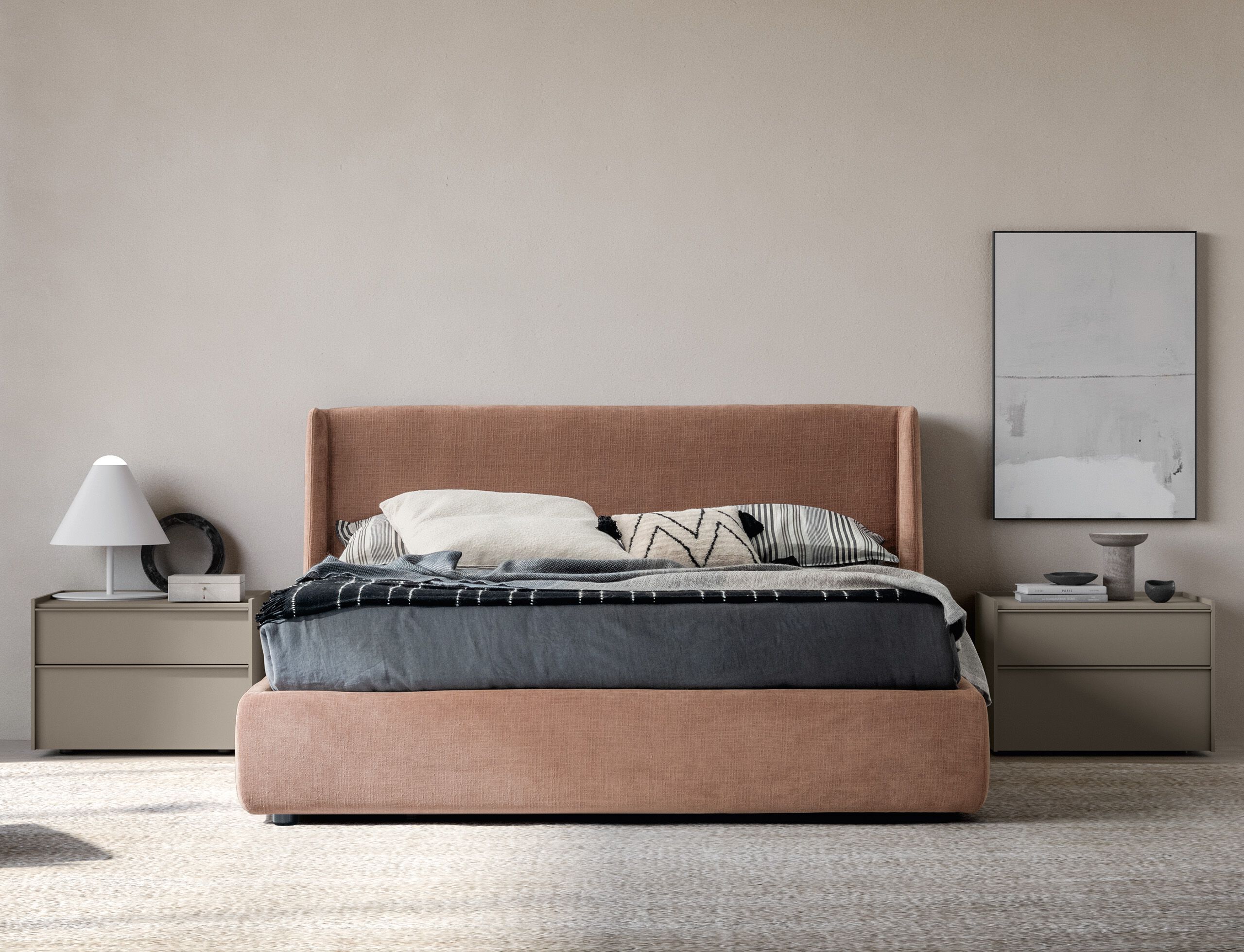 Двуспальная кровать из ткани Adok WAVE ARCH-00077732 - Вид №5