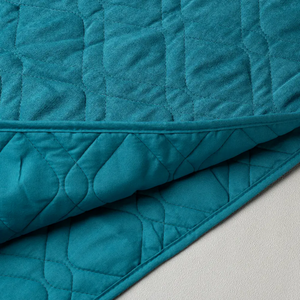 Покрывало 220x240 см, замша, цвет бирюза Бельвита STLM-2081673 - Вид №3