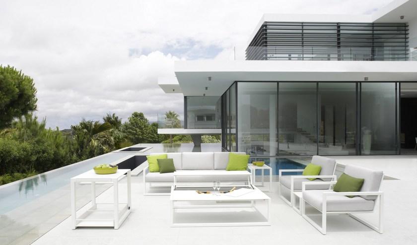 Royal Botania Консольное садовое кресло с обивкой из батилина с подлокотниками Ninix lounge sun-id-1358187 - Вид №1