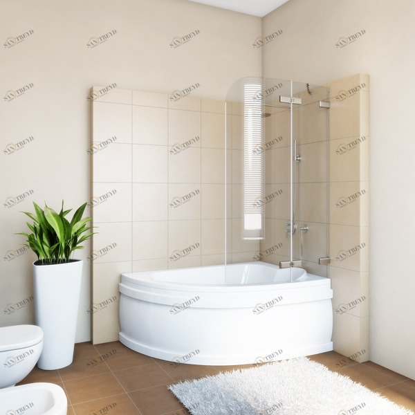 70X160GV862AR Душевое ограждения на борт вынны GUTEWETTER Германия Trend