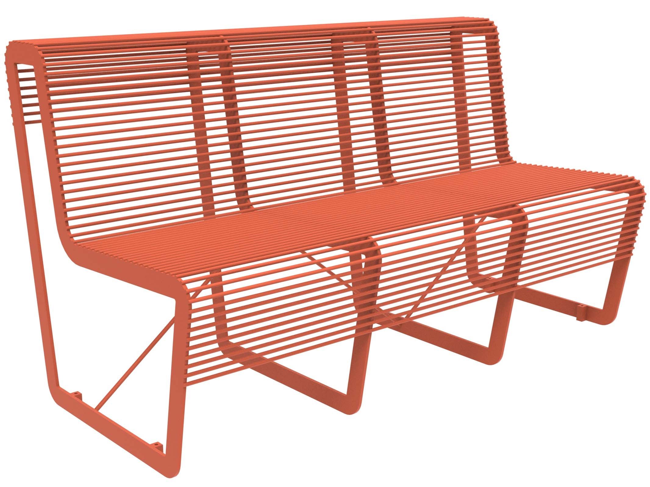 Оцинкованная стальная скамья со спинкой Lazzari Light ARCH-00099033 - Вид №5