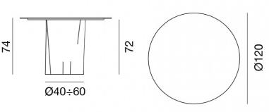 Gervasoni Круглый обеденный стол Brick sun-id-1422034 - Вид №5