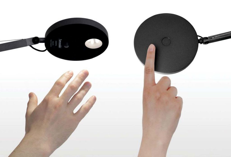 Настольная лампа с диммером 100х21 см черная Demetra 1734010A ARTEMIDE  00-3883003 Серый  - Вид №3