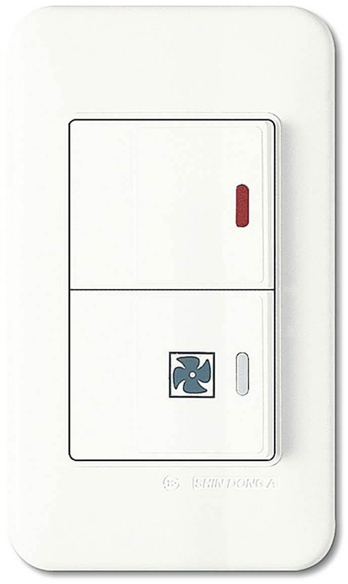 WSN 2636 WH Двухклавишный выключатель IMEX 70 Wide WH
