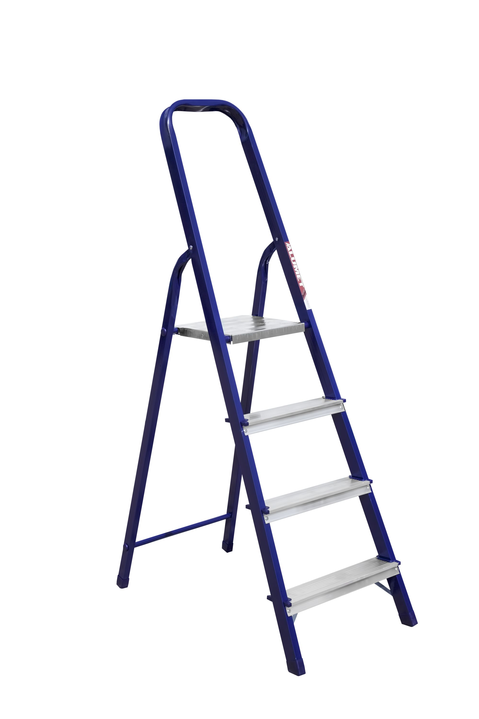 Стремянка стальная с алюминиевыми ступенями M 8404 ALUMET 