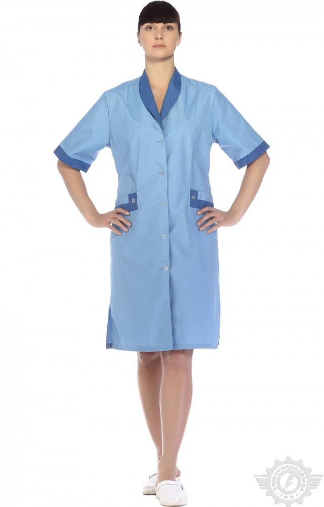 61744 Халат "Радуга" короткий рукав  Одежда для обслуживающего персонала  размер 44 Спецодежда  - Вид №11